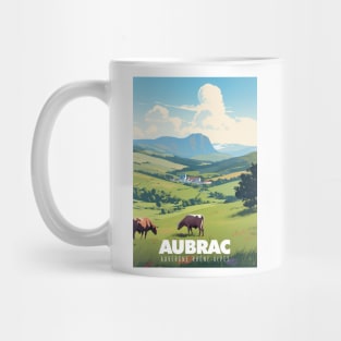 Affiche Aubrac - Auvergne-Rhône-Alpes - France - illustration Mug